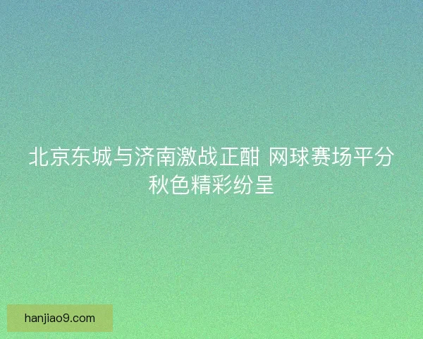 北京东城与济南激战正酣 网球赛场平分秋色精彩纷呈