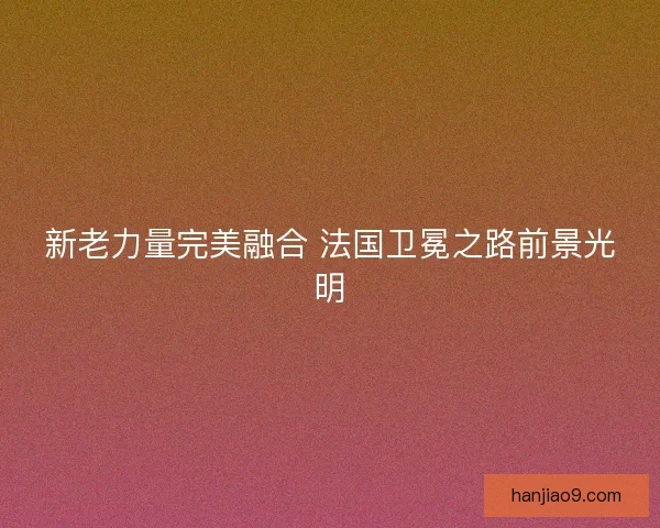 新老力量完美融合 法国卫冕之路前景光明